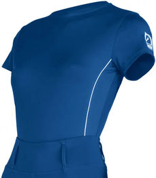 Tattini Passiflora Reitshirt Damen Kurzarm Polo Grün Blau Größe S – Bild 1 von 3