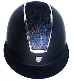 Produktbild von Tattini Reithelm Unisex mit breitem Gummivisier in Blau oder Schwarz Größe L