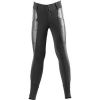 Produktbild von Tattini Reithose für Mädchen mit Mid Grip aus Kunstleder in Schwarz