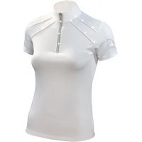 Produktbild von Tattini Reitshirt für Damen in Weiß mit Lurex-Dekoration Größe L