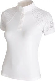 Produktbild von Tattini Reitshirt Polo für Mädchen mit micro-perforierten Einsätzen Weiß Größe 8 Jahre