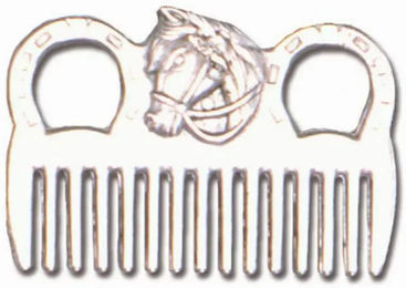 Produktbild von Tattini Rosshaarkamm aus Aluminium für die Mähnen- und Schweifpflege in Silber