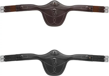 Tattini Sattelgurt aus Leder und Stahl 135 cm in Schwarz oder Braun – Bild 1 von 1