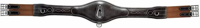 Tattini Sattelgurt aus Leder und Stahl 140 cm Schwarz oder Braun – Bild 1 von 1