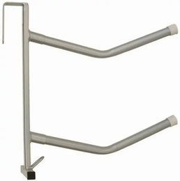 Produktbild von Tattini Sattelhalter 2-armig aus Stoff für die Boxentür im Van in Grau/Silber