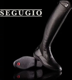 Produktbild von Tattini Segugio Lederreitstiefel Unisex Schwarz Größe 44/M
