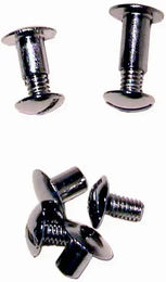 Produktbild von Tattini Set mit 12 Schrauben aus Metall in Schwarz und Silber