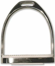 Produktbild von Tattini Steigbügel aus Edelstahl mit Sohlen in Silber 12 cm