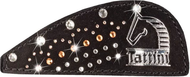 Produktbild von Tattini Textil-Patch aus Wildleder mit Nieten und Strass in Schwarz