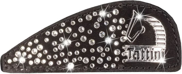 Produktbild von Tattini Textil-Patch aus Wildleder mit Strasssteinchen in Schwarz