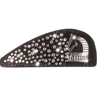 Produktbild von Tattini Textil-Patch aus Wildleder mit Strasssteinchen in Schwarz