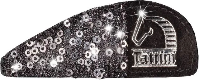 Produktbild von Tattini Textilpatch aus Wildleder mit Glitzer in Schwarz