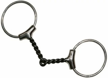 Tattini Torsad Gebiss für Pferde mit 2 Ringen aus Edelstahlnetz und dünnen Läufen – Bild 1 von 1