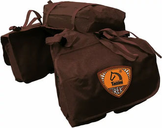 Tattini Trek Wanderreitrucksack für Pferde aus Cordura Nylon in Braun – Bild 1 von 2