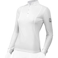 Produktbild von Tattini Turnierpolo mit langen Ärmeln für Damen in Weiß Größe L