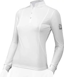 Produktbild von Tattini Turnierpolo mit langen Ärmeln für Damen in Weiß Größe S