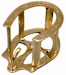 Produktbild von Tattini Zäumhalter für Pferde aus Eisen und Messing in Gold