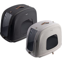 Produktbild von Tavo Crispin Haustier-Transportbox Large Onyx für Hunde und Katzen mit ISOFIX und 360 Grad Mesh-Belüftung