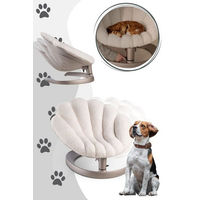 Produktbild von Tavo Shell Hundekorb Beige mit Fleece für Riesenrassen und erwachsene Hunde