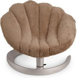 Tavo Shell Schwingendes Haustierbett Hundekorb Caramel Beige Braun mit Fleece – Bild 1 von 2