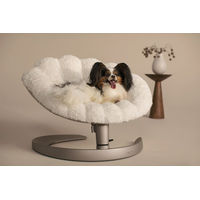 Produktbild von Tavo Tierbett Shell Hundekorb für Riesenrassen aus Aluminium in Beige und Weiß
