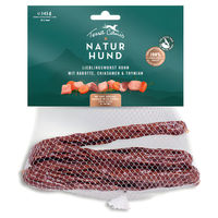 Produktbild von Tecfood Naturhund Lieblingswurst Huhn Karotte Monoprotein Trockenfleisch 145 g