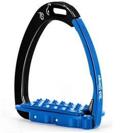 Produktbild von Tech Stirrups Sicherheitssteigbügel Venice Sloped Evo zweifarbig schwarz blau - 570 g