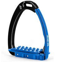 Produktbild von Tech Stirrups Sicherheitssteigbügel Venice Sloped Evo zweifarbig schwarz blau - 570 g