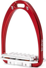 Produktbild von Tech Stirrups Siena Plus Sicherheitsbügel für Reiter aus Aluminium in Rot