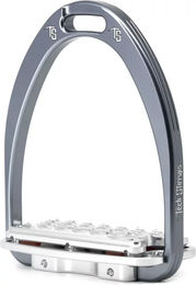 Produktbild von Tech Stirrups Siena Plus Sicherheitssättel für Reiter aus Aluminium in Grau und Silber