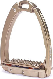 Tech Stirrups Venice Dressage Plus Steigbügel mit Swarovski-Kristallen in Braun und Gold – Bild 1 von 1