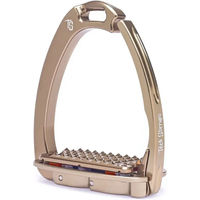 Produktbild von Tech Stirrups Venice Dressage Plus Steigbügel mit Swarovski-Kristallen in Braun und Gold