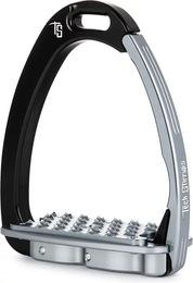 Produktbild von Tech Stirrups Venice Flat Evo Sicherheitssattel-Steigbügel aus Aluminium in Schwarz