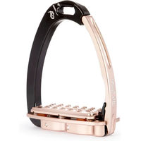 Produktbild von Tech Stirrups Venice Plus EVO Sicherheitsbügel für Reiter in Schwarz und Gold - 570 g