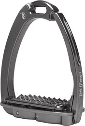 Produktbild von Tech Stirrups Venice Plus EVO Sicherheitssättel für Reiter aus Aluminium in Grau oder Schwarz - 570 g