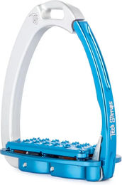 Produktbild von Tech Stirrups Venice Plus EVO Sicherheitssättel für Reiter aus Aluminium in Silber oder Blau