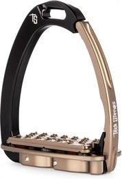 Produktbild von Tech Stirrups Venice Plus EVO Sicherheitssättel für Reiter Unisex Schwarz Gold - 570 g