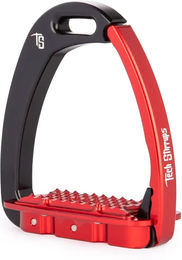 Produktbild von Tech Stirrups Venice Sicherheitssteigbügel für Kinder aus Aluminium in Schwarz oder Rot