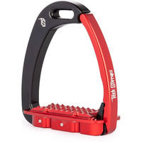 Produktbild von Tech Stirrups Venice Sicherheitssteigbügel für Kinder aus Aluminium in Schwarz oder Rot