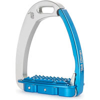 Produktbild von Tech Stirrups Venice Sicherheitssteigbügel für Kinder aus Aluminium in Silber oder Blau - 0,37 kg