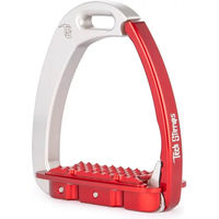 Produktbild von Tech Stirrups Venice Sicherheitssteigbügel für Kinder aus Aluminium in Silber oder Rot