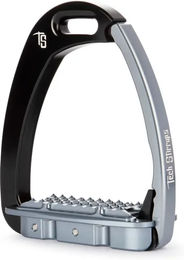 Produktbild von Tech Stirrups Venice Sicherheitssteigbügel für Kinder in Schwarz und Silber