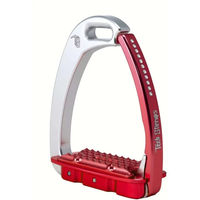 Produktbild von Tech Stirrups Venice Sicherheitssteigbügel für Kinder mit Swarovski Besatz in Silber und Rot