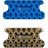 Produktbild von Tech Stirrups Venice Sloped Evo Fußstützenpolster aus Aluminium in Braun