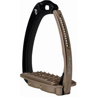 Produktbild von Tech Stirrups Venice Sloped Evo Sicherheitssattel-Steigbügel mit Swarovski-Besatz in Schwarz aus Aluminium
