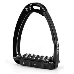 Tech Stirrups Venice Sloped Evo Sicherheitssteigbügel aus Aluminium in Schwarz - 570 g – Bild 1 von 2