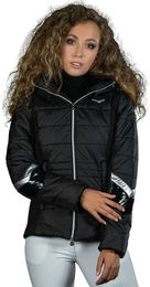 Produktbild von Technische Daunenjacke für Damen Flags&Cup wasserabweisend Schwarz Silber XL