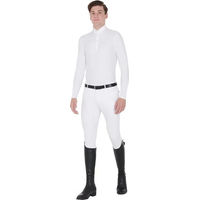 Produktbild von Technisches Longsleeve-Reitpolo Equestro für Herren in Weiß Größe S