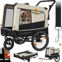 Produktbild von tectake Fahrradanhänger für Hunde 3in1 multifunktional mit Federung und Reflektoren 240 Liter Beige