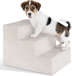 tectake Haustiertreppe Paw Path für Hunde und Katzen aus Polyester in Beige – Bild 1 von 5